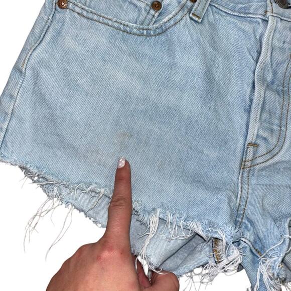 Levi’s Distressed Cut Off  Cotton Denim Shorts Women's 28 Western Cowgirl Summer - Picture 14 of 14